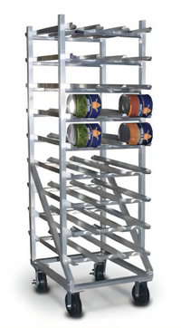 Panco Full-Size Mobile Gravity-Fed Can Rack for #5 and #10 Cans