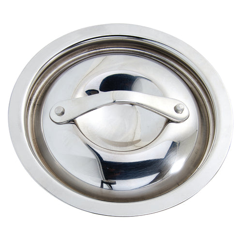 Product image #1 for Winco Round Domed Stainless Steel Lid with Handle for 3.75-Inch DCCR Casserole