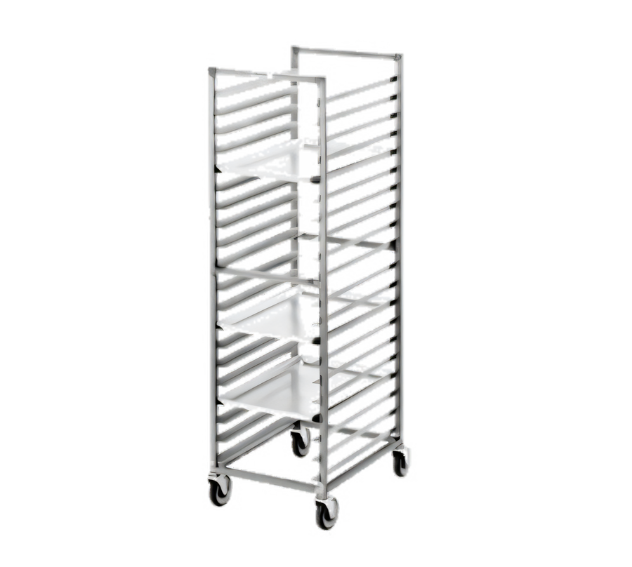 Product image #1 for Channel Manufacturing WS02 Stainless Steel Walk-In Bun Pan Rack, End Load, 2-Inch Angle Spacing, 27 Full-Size Pan Capacity, 5-Inch Swivel Casters