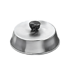 Thumbnail image #1 for American Metalcraft BA740S Stainless Steel Basting Cover, 7-1/2" Diameter, 2" High, Black Bakelite Knob Case of 24