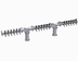 Thumbnail image #1 for Krowne Double Pipe Y-Tower Glycol-Cooled Beer Tower, 18 Faucets, 87-Inch Overall Length