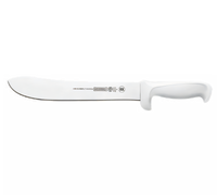Mundial 10-Inch Stamped Butcher Knife with High Carbon No-Stain Blade and White Polypropylene Handle