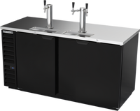 Beverage-Air DD68HC-B 68-Inch Direct Draw Beer Dispenser with Dual Towers, Solid Doors, and 3-Keg Capacity