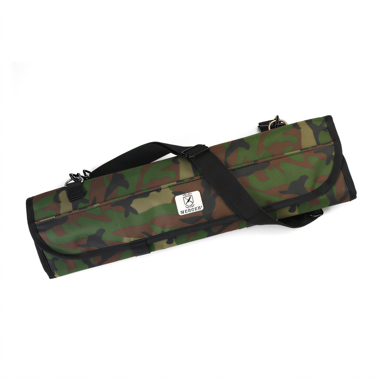 Product image #1 for Mercer Culinary Camouflage Soft Knife Roll Bag with 7 Elastic Pockets