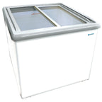 Thumbnail image #1 for Excellence Commercial Products SPOT-4HCD Dual-Temperature Open Chest Refrigerator/Freezer, 8.3 cu. ft., Sliding Glass Doors, White