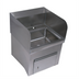 Thumbnail image #1 for BK Resources Wall-Mount Stainless Steel Hand Sink with Integrated Towel Dispenser, Side Splashes, 14 x 10 x 5 Bowl