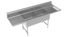 Thumbnail image #1 for Krowne Royal Series 2-Compartment Commercial Sink with Left and Right Drainboards, 96-Inch Wide, 18-Gauge 304 Stainless Steel
