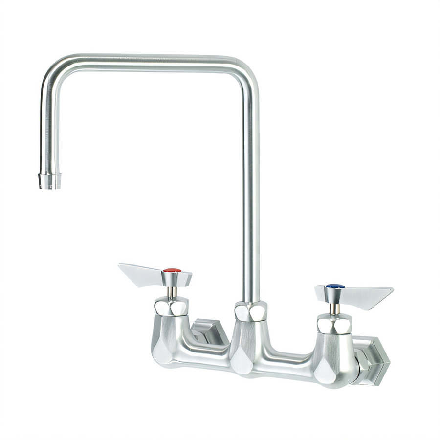 Product image #1 for Krowne Diamond Series Wall-Mounted Double Bend Spout Faucet, 8-Inch Centers, Low Lead
