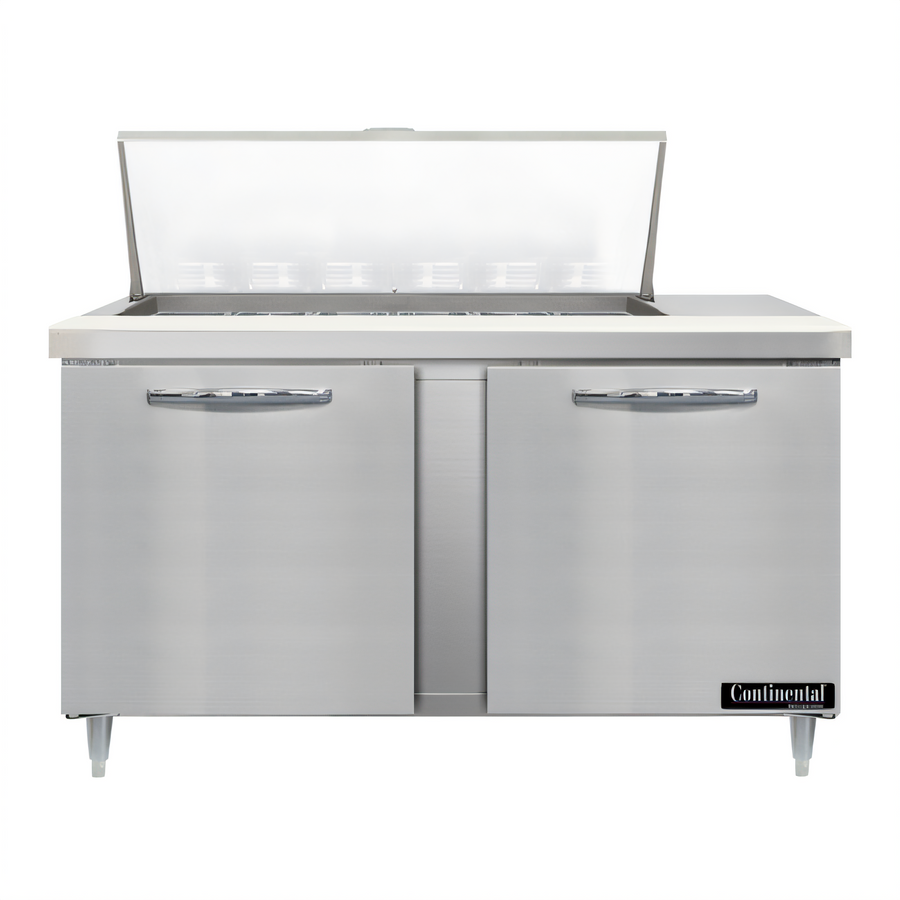 Product image #1 for Continental Refrigerator Designer Line D60N18M 60" 2-Section Mighty Top Sandwich Prep Refrigerator