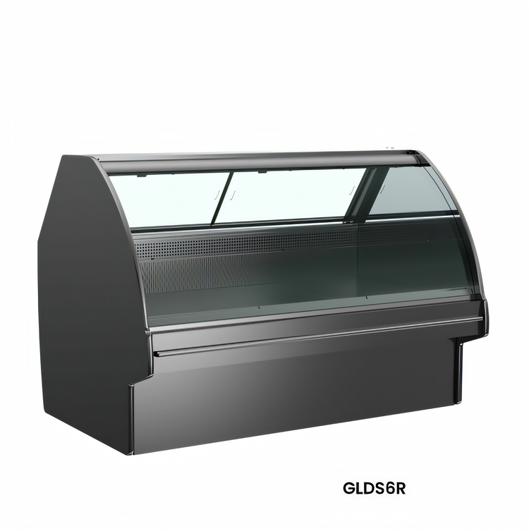Product image #1 for Structural Concepts Fusion® GLDS6R Self-Contained Refrigerated Single-Deck Deli Merchandiser, 75-3/8" W, Curved Lift-Up Front Glass
