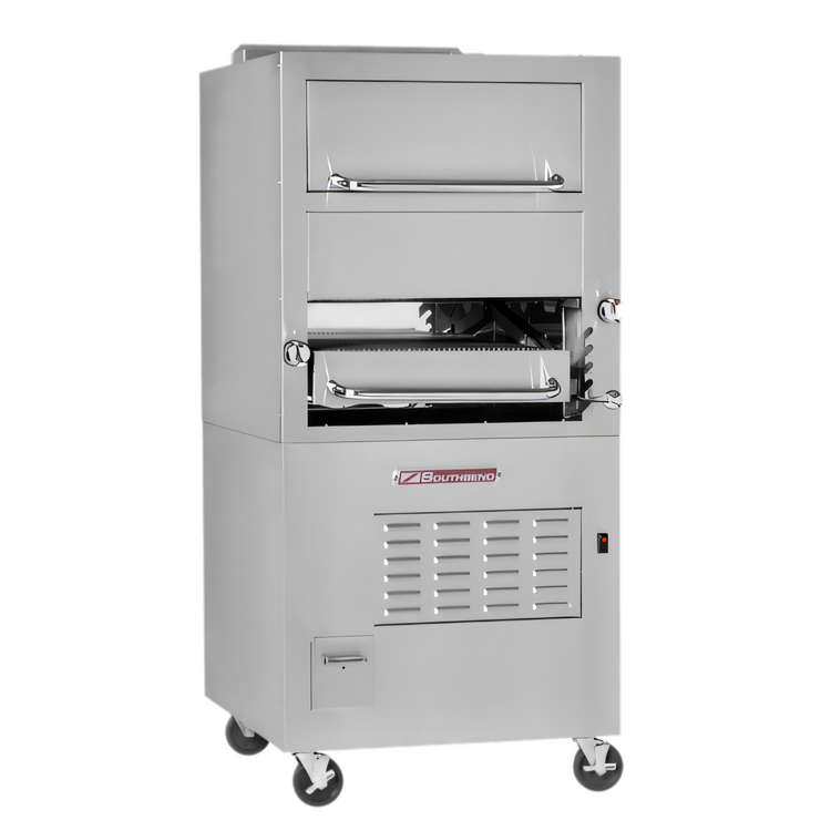 Product image #1 for Platinum 32-Inch Single Deck Gas Upright Broiler with Standard Oven Base and Warming Oven