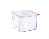 Araven 6.3 Qt Square Clear Polycarbonate Food Storage Container with Airtight Lid
