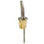 Thumbnail image #1 for Spill-Stop 285-00 Chrome-Plated Tapered Liquor Pourer with Natural Cork, Controlled Medium Speed, Collarless