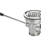 Thumbnail image #1 for Krowne 22-404 Lever Waste Drain for 3-1/2" Sink Opening, 2" NPS Outlet, Overflow Cap Case of 12