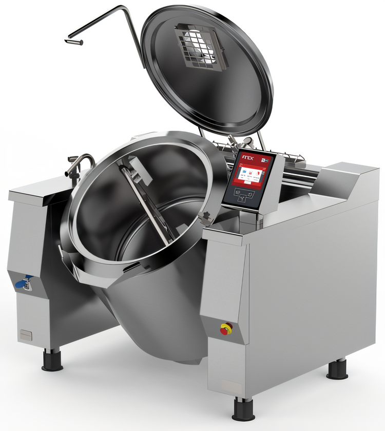 Product image #1 for Baskett Firex Tilting Kettle with Mixer, Electric, 78 Gallon Capacity, Indirect Heating