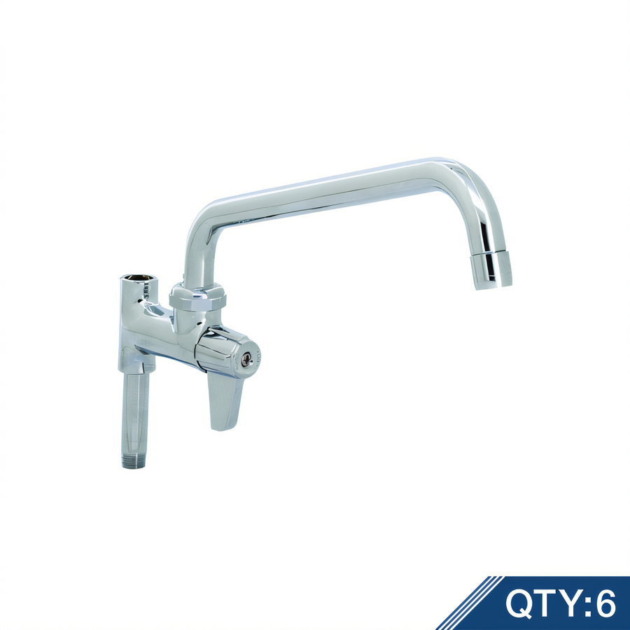 Product image #1 for T&S Brass Equip Add-On Faucet with 12-Inch Swing Nozzle, Quarter-Turn Ceramic Cartridge, and Laminar Flow Device