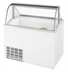 Thumbnail image #1 for Turbo Air 47-Inch Curved Glass Ice Cream Dipping Cabinet with 8-Tub Display and 4-Tub Storage, White Exterior