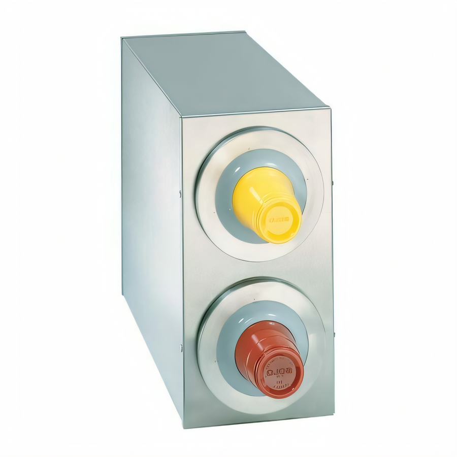 Product image #1 for Dispense-Rite Countertop Stainless Steel Cup Dispensing Cabinet with 2 BFL-2 Dispensers