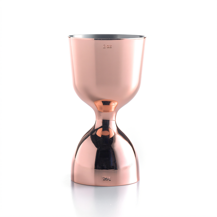 Product image #1 for Barfly Heavy-Duty One-Piece Copper-Plated Straight Rim Jigger, 1 oz x 2 oz