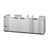 Thumbnail image #1 for Hoshizaki BB95-S Three-Section Reach-In Back Bar Refrigerator with Swing Doors, 95-1/2 Inch, Stainless Steel