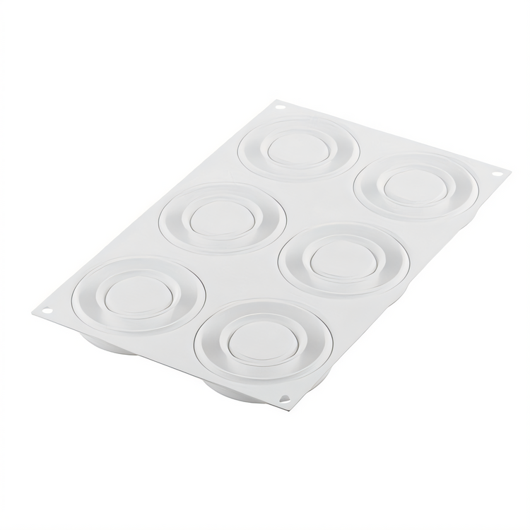 Product image #1 for Silikomart Curve Flex Series Promise 6-Cavity Silicone Baking and Blast Chilling Mold