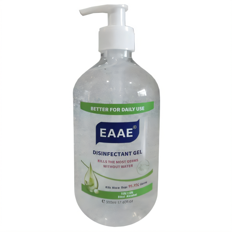 Product image #1 for 500 mL Gel Hand Sanitizer with Pump Dispenser, 75% Alcohol, Clear Bottle