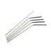 Thumbnail image #1 for Winco 5-Piece Curved Stainless Steel Drinking Straw Set, 8-1/2 Inch