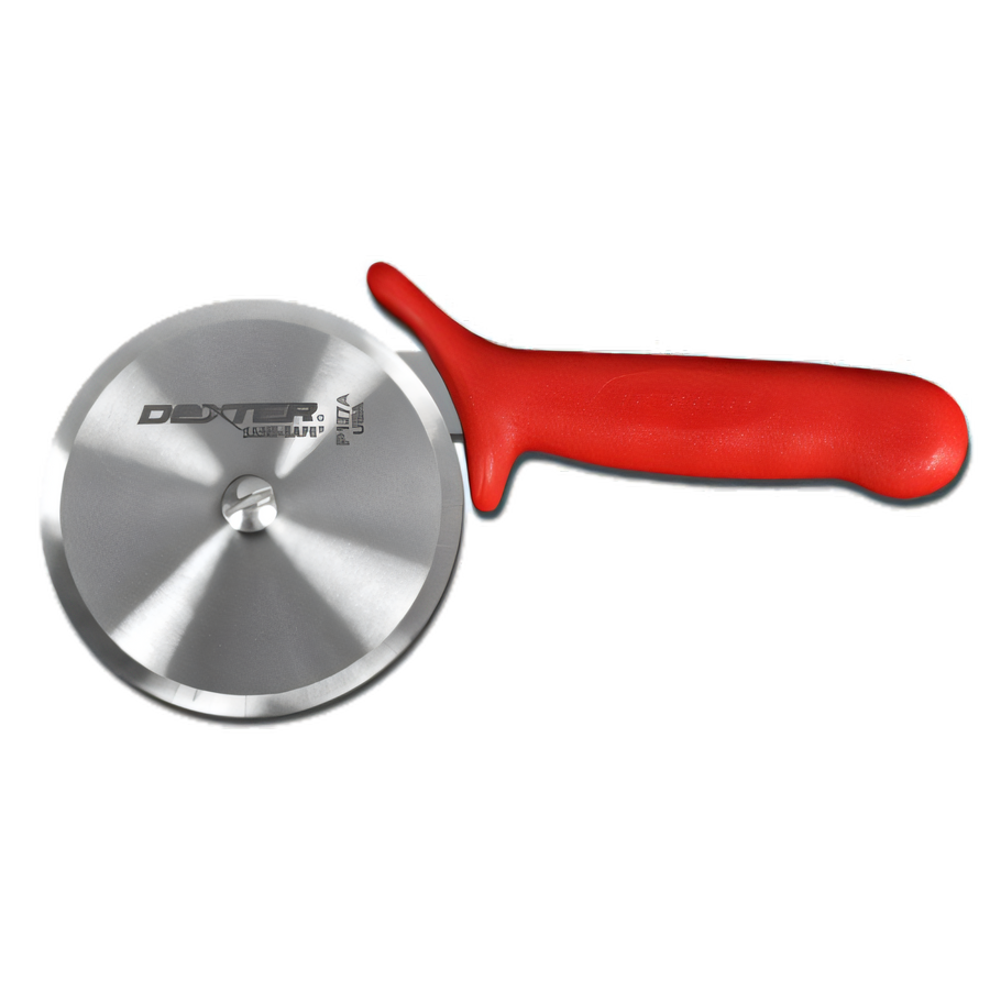 Product image #1 for Dexter Russell Sani-Safe 4-Inch Wheel Pizza Cutter with Replaceable Blade and Red Polypropylene Handle