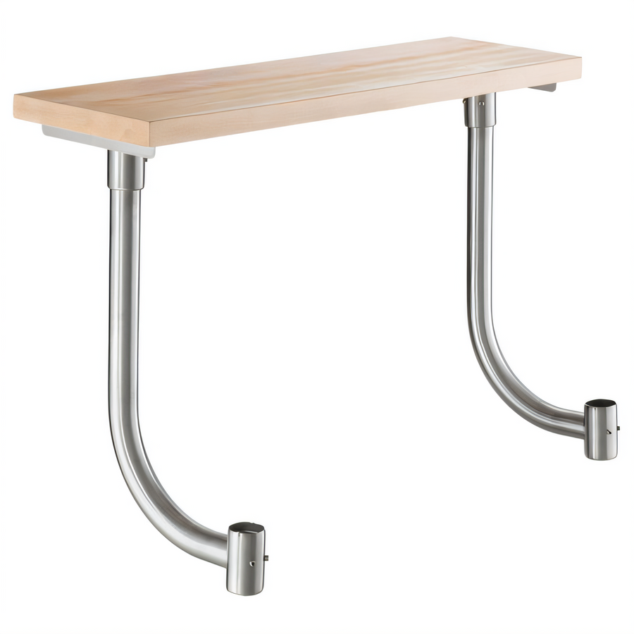 Product image #1 for Adjustable Height Maple Cutting Board for Equipment Stands, 30 x 10 x 1-1/4 Inch, Stainless Steel Legs