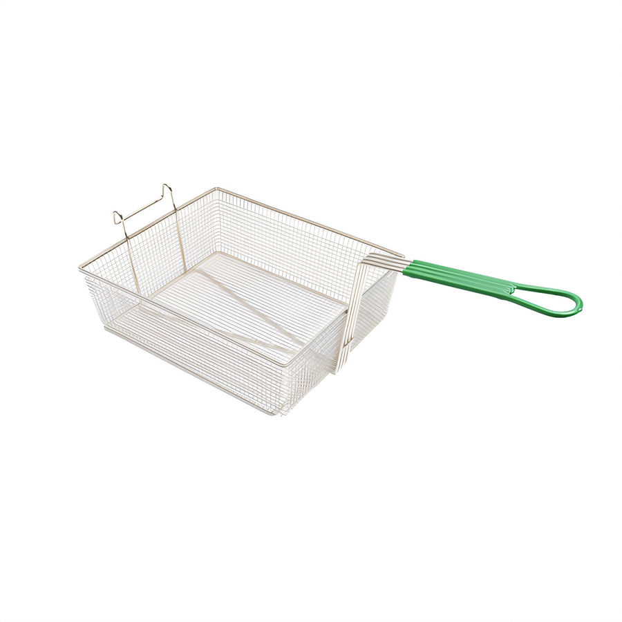 Product image #1 for Frymaster/Dean Full-Size Rectangular Medium-Mesh Nickel-Plated Steel Fryer Basket