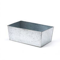 American Metalcraft Full-Size Rectangular Galvanized Beverage Tub, Silver Finish