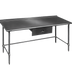 Thumbnail image #1 for Deluxe Series Stainless Steel Work Table with Rear Upturn and Tubular Base, 132 x 36 Inches
