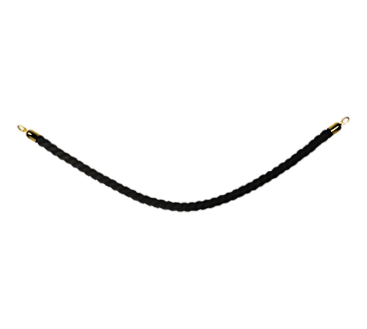 Product image #1 for Securit 60-Inch Black Braided Barrier Rope with Gold Ends