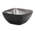 Thumbnail image #1 for Vollrath 5.2 Qt Square Double Wall Insulated Serving Bowl, Black/Stainless Steel