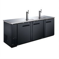 Three-Section Draft Beer Cooler/Kegerator with 2 Dispensers, 32 Cu. Ft., 5 Half-Barrel Keg Capacity
