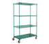 Thumbnail image #1 for Eagle QuadTruss Mobile 4-Tier Wire Shelving Starter Unit with Dunnage Shelf, 48 x 24 x 79 Inches, Zinc Finish