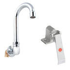 Thumbnail image #1 for John Boos PBF-KV1-SM-35GLF Single Pedal Splash-Mounted Knee Valve with 3-1/2-Inch Gooseneck Spout for Hand Sink