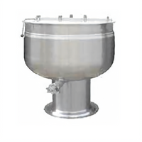 Crown DP-80F 80 Gallon Direct Steam Full Jacketed Stationary Kettle