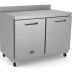 Thumbnail image #1 for Kelvinator Commercial KCHUCWT48R 48-Inch Two-Section Refrigerated Worktop Refrigerator, 12 Cu. Ft., 2 Solid Doors, Stainless Steel