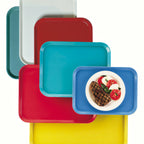 Thumbnail image #2 for Cambro Camlite® 1014CL162 Green Rectangular Fiberglass Cafeteria Tray, 10-5/8 x 13-3/4 in., Reinforced Edges Case of 12