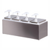 Thumbnail image #1 for Carlisle 4-Pump Countertop Topping Rail Condiment Dispenser with Removable 2.5 Qt Jars