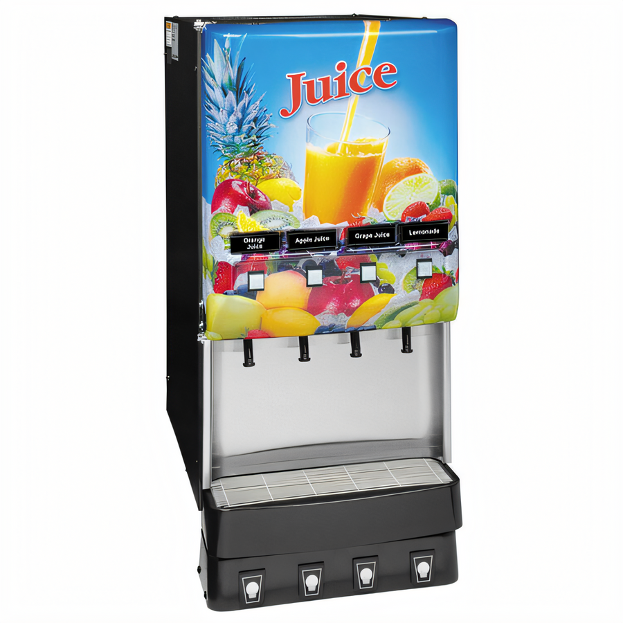 Product image #1 for BUNN Silver Series 4-Flavor Cold Beverage Dispenser with ADA Buttons and Lighted Door