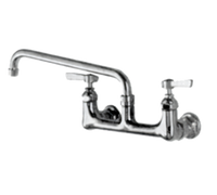Eagle Group Heavy-Duty Splash-Mounted Mixing Faucet with 12-Inch Spout, 8-Inch Centers, Swing Nozzle