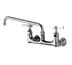 Thumbnail image #1 for Eagle Group Heavy-Duty Splash-Mounted Mixing Faucet with 12-Inch Spout, 8-Inch Centers, Swing Nozzle