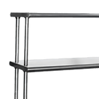 Thumbnail image #1 for Eagle Group Flex-Master 411296-X 96" W x 12" D Table-Mount Stainless Steel Overshelf System, 16 Gauge, Uni-Lok