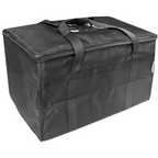 Thumbnail image #1 for Omcan USA 80949 Insulated Food Delivery Bag, 22"W x 13.9"D x 13"H, Holds 4 Full-Size Food Pans, Black
