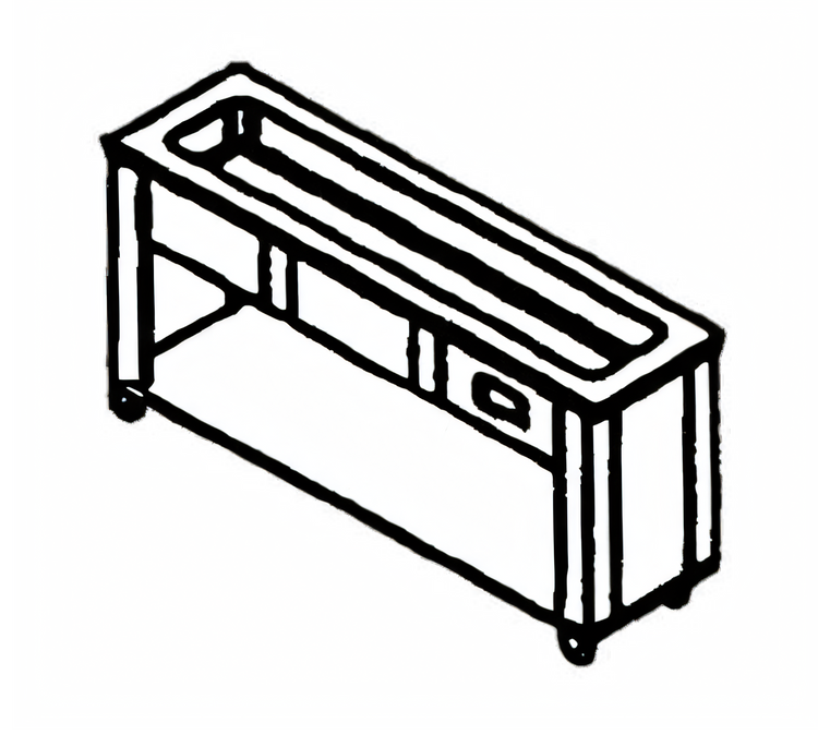 Product image #1 for DineXpress Slimline Cold Food Unit, 2-Pan Mechanical Refrigeration
