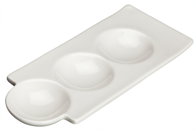 Product image #1 for Ardesia Loures Bright White Porcelain Trio Dish, 9-1/2-Inch, 3 oz