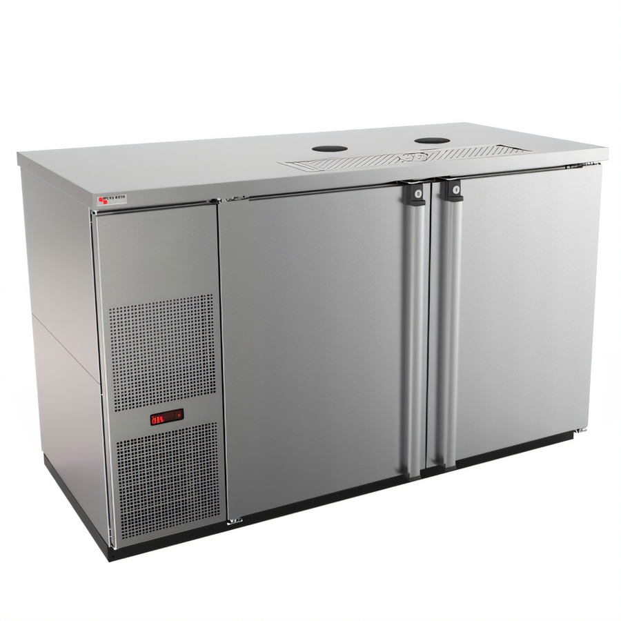 Product image #1 for Pro-Line E-Series Two-Section Flat Top Draft Beer Cooler, 59-1/2 Inch, Self-Contained Refrigeration, Less Draft Towers