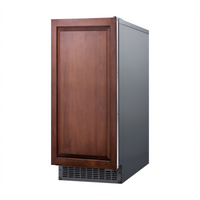 Summit Commercial 15-Inch Panel-Ready Built-In/Freestanding Clear Ice Machine With Pump, 62 lb/Day
